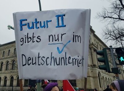 Bild von der Demonstration am 3.3.23, Berlin. GSE e.V. (Bild vergrößern)