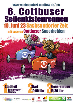 Plakat zum 6. Cottbuser Seifenkistenrennen