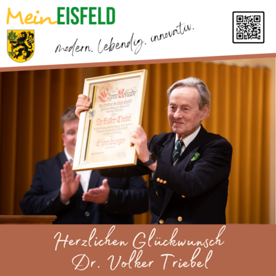 Herzlichen Glückwunsch Dr. Volker Triebel! (Bild vergrößern)