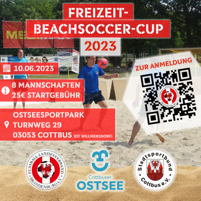 Vorschaubild der Meldung: Freizeit-Beachsoccer-Cup 2023: Jetzt schnell anmelden!