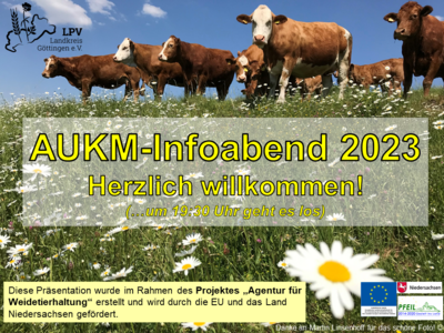 Foto zur Meldung: AUKM-Infoabend 2023 mit Schwerpunkt Grünland - Präsentation jetzt online