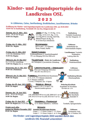 Kinder- und Jugendsportspiele des Landkreises OSL 2023 (Bild vergrößern)
