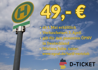 Foto zur Meldung: Deutschlandticket für 49 Euro startet ab 1. Mai / Jetzt vorbestellen