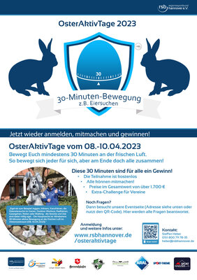 Foto zur Meldung: Regionssportbund Hannover e.V. (RSB)  OsterAktivTage vom 08.-10.04.2023 ...