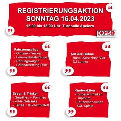 DKMS Registrierungsaktion - Gemeinsam für Andreas