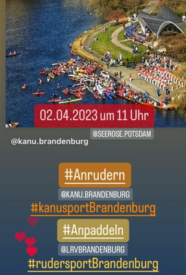 Offizielles Anrudern des LRV Brandenburg am 02.04.2023 in Potsdam (Bild vergrößern)