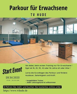 Kostenloses Parkour-Event für Erwachsene