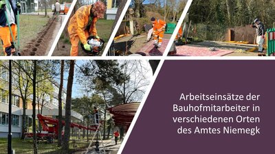 Amt Niemegk: Frühjahrseinsätze in vielen Orten des Amtes Niemegk durch den Bauhof