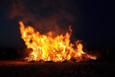 Walpurgisfeuer an den Gerätehäusern der Freiwilligen Feuerwehren Vielau, Friedrichsgrün und Reinsdorf (Bild vergrößern)