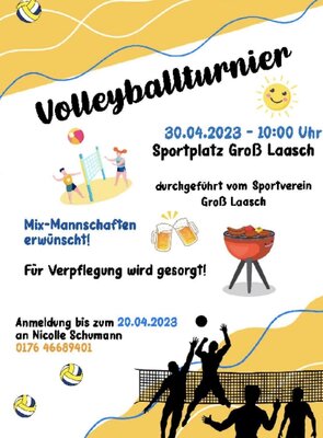 Foto zur Meldung: Gross Laasch - Volleyballturnier am 30.04.2023