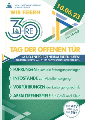 30 Jahre AEV: Tag der offenen Tür am 10.06. in Freienhufen