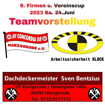 Foto zur Meldung: 9. Firmen- und Vereinscup 2023 - Teamvorstellung Dachdeckermeister S. Bentzius / Arbeitssicherheit H. Klock