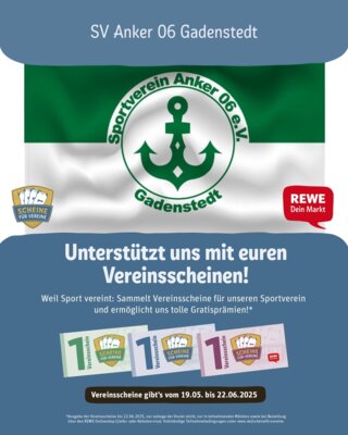 Meldung: Rewe - Scheine für Vereine - es geht wieder los!
