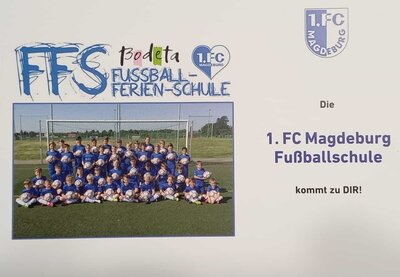 Foto zur Meldung: FCM-Feriencamp zu Gast in Weferlingen