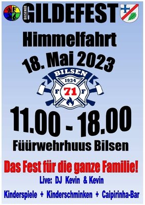 Bilsener Gildefest am 18. Mai 2023 (Himmelfahrt) - ab 11:00 Uhr - Füürwehrhuus in Bilsen (Bild vergrößern)