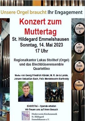 Konzert zum Muttertag in der kath. Kirche St. Hildegard Emmelshausen, 14.05.2023 17.00 Uhr