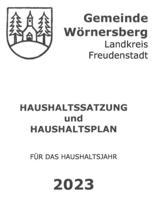Haushaltsplan 2023 der Gemeinde Wörnersberg Artikel im Schwarzwälder Boten vom 19.04.2023 von Doris Sannert (Bild vergrößern)