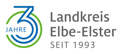 Foto Illustration die Piktografen: Logo 30 Jahre Landkreis Elbe-Elster