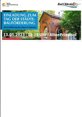 Wiedereröffnung des historischen Friedhofs und Einladung zur Friedhofsführung (Bild vergrößern)