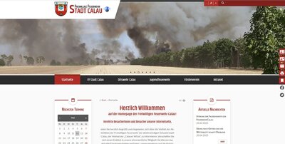 Foto zur Meldung: Neue Webseite der Feuerwehr Calau online