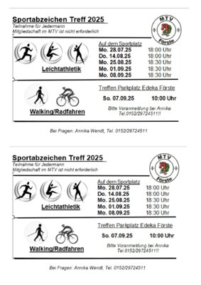 Sportabzeichenabnahme 2025 in Förste