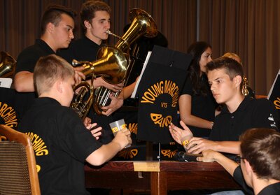 Bildunterschrift: Schulkonzert 2019 Young Marching Band Großalmerode