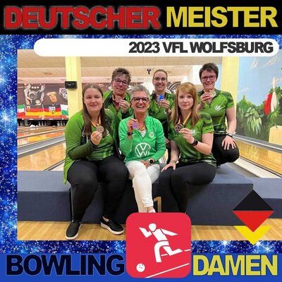 Die Wolfsburger Bowling-Damen wurden Bundesliga-Meister in der Saison 2022/23.