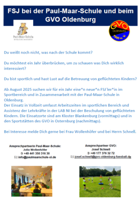 Wir suchen eine*n FSJ-ler*in
