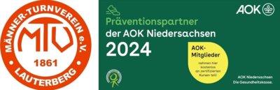 Der MTV Lauterberg ist auch 2024 Präventionspartner der AOK Niedersachsen (Bild vergrößern)
