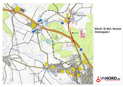 Meldung: B 244: Fahrbahn-Erneuerung zwischen Helmstedt und Mariental ab 5. Juni - teilweise Vollsperrung erforderlich