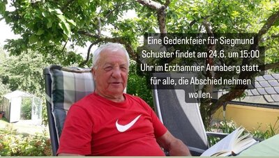 Gedenkfeier für unseren Ehrenvorsitzenden Siegmund Schuster (Bild vergrößern)