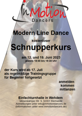 Schnupperkurs Modern Line Dance (Bild vergrößern)