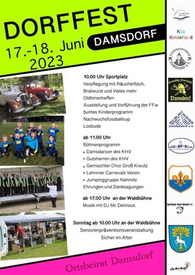 Dorffest am 17.6. in Damsdorf (Bild vergrößern)