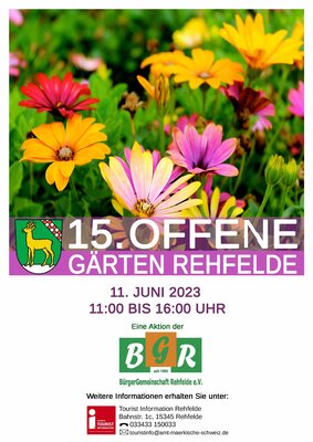 Heute: Offene Gärten in Rehfelde