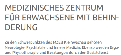 Vorschaubild zur Meldung: Medizinische Versorgung für Erwachsene