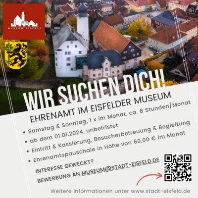 Stellenausschreibung Ehrenamt Museum Eisfeld (Bild vergrößern)