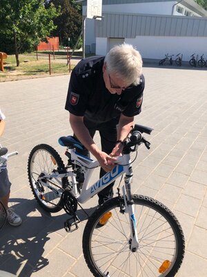 Fahrradüberprüfung durch die Polizei Göttingen