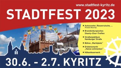 Vorschaubild zur Meldung: Auf geht’s zum Kyritzer Stadtfest vom 30. Juni bis 2. Juli 2023