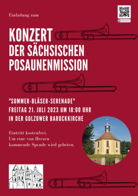 Konzert der Sächsischen Posaunenmission in der Golzower Barockkirche (Bild vergrößern)