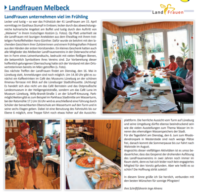 Frauenfrühstück mit Malwine / Ortsverein Melbeck (Bild vergrößern)