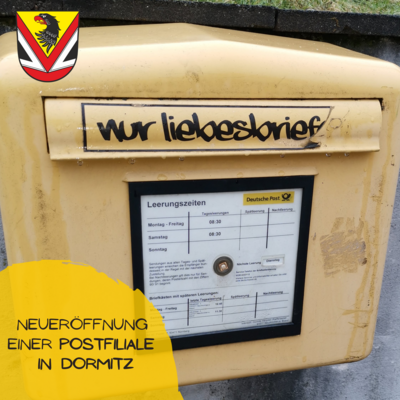 Neue Filiale der Deutschen Post in Dormitz