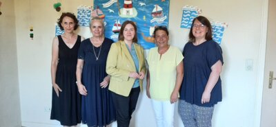 Foto zur Meldung: Ministerin Katharina Binz besucht Kinderschutzbund Ahrweiler