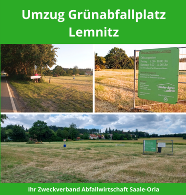 Meldung: Umzug Grünabfallplatz Lemnitz
