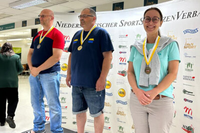 SG Herzberg. Die Herzbergerin Janette Balko bei der Siegerehrung (Bild vergrößern)