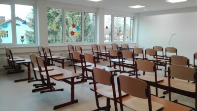 Blick in ein leeres Klassenzimmer. Foto: Dörthe Ziemer (Bild vergrößern)