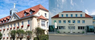 Unser Bild zeigt das Rathaus und das Bürgeramt der Stadt Falkensee.