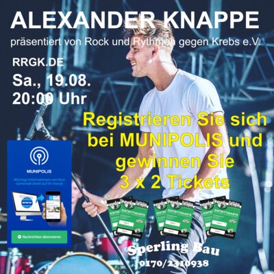 GEWINNSPIEL! Tickets für Alexander Knappe gewinnen! (Bild vergrößern)