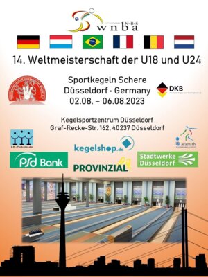 14. Nachwuchs-WM im Sportkegeln Schere vom 2.-6. August in Düsseldorf