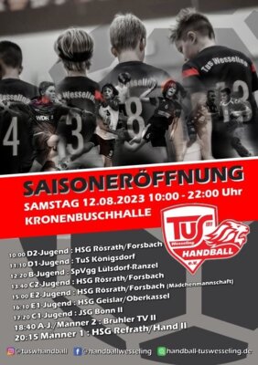 Handball - Saisoneröffnung am Samstag, den 12.08.2023 in der Kronenbuschhalle (Bild vergrößern)
