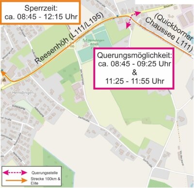 Sperrungen in Hemdingen (Quelle: https://www.cyclassics-hamburg.de/wp-content/uploads/Anwohnerinformation_Hemdingen_Drosselbusch_Dorfstr.pdf)
